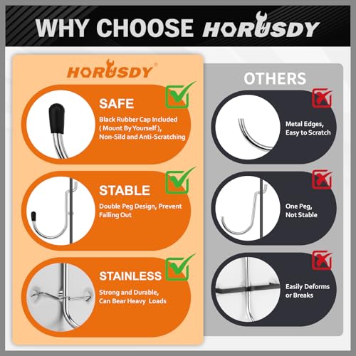 HORUSDY 309 PCS Pegboard Hooks Assortment Kit – 17 Types - Image 7