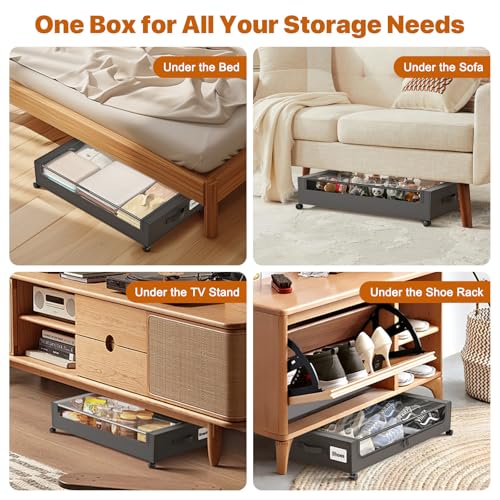 Under Bed Storage with Wheels,XXL 60L Under Bed Storage - Image 5