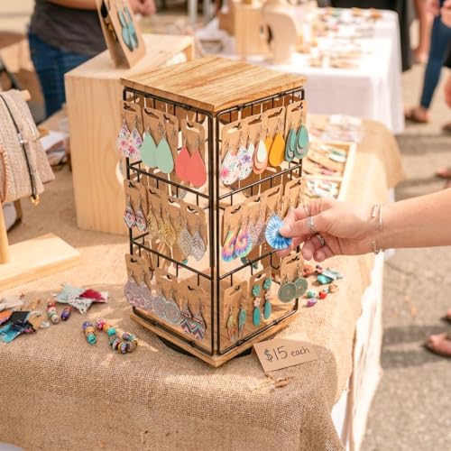 Rotating Earring Display Stands, 48 Hooks Earring Display - Image 4