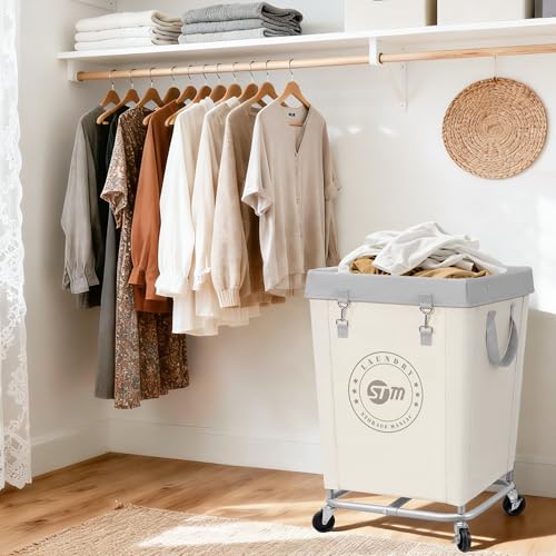 STORAGE MANIAC Rolling Laundry Hamper, Commercial Laundry Cart - Image 3