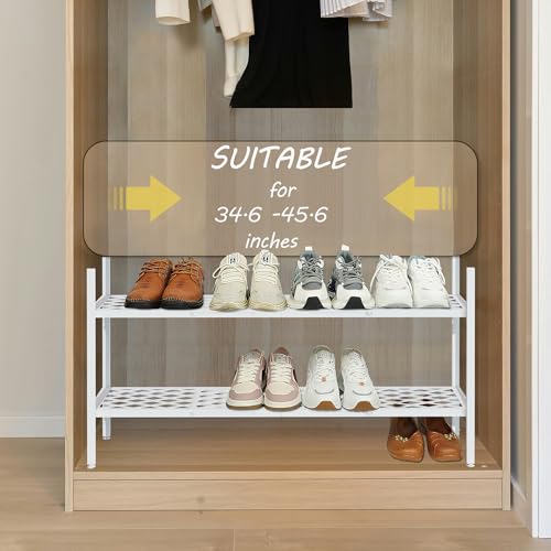 Long Expandable Metal Shoe Rack for Closet, Entryway - Image 7