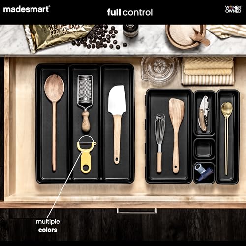 madesmart Classic 3 Compartment Kitchen Tool Tray, White - Image 5