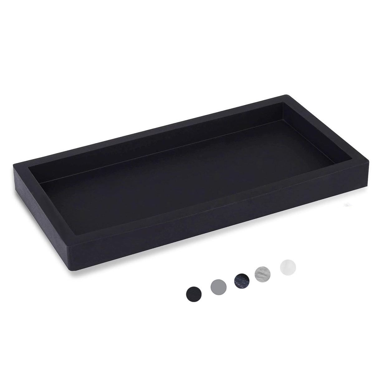 Silicone Bathroom Vanity Tray Dish Soap Holder Sink Organizer - Image 1