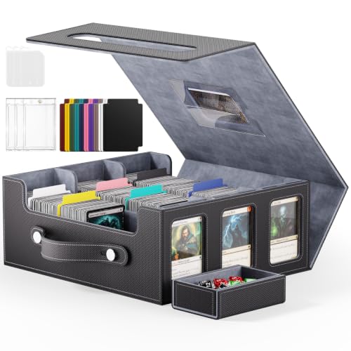 Trading Card Storage Box, 2600+ MTG Deck Box with Magnetic Lid - Image 2