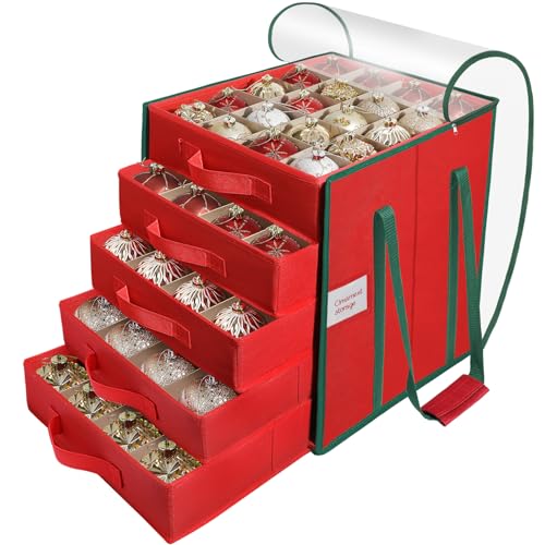 Christmas Ornament Storage Box,5 Tier Holds Up to 100-3” - Image 2