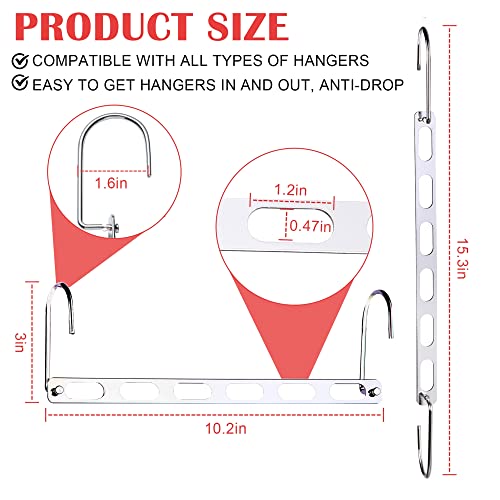 12 Pack Space Saving Hangers for Clothes: Collapsibl | All Products - Image 7