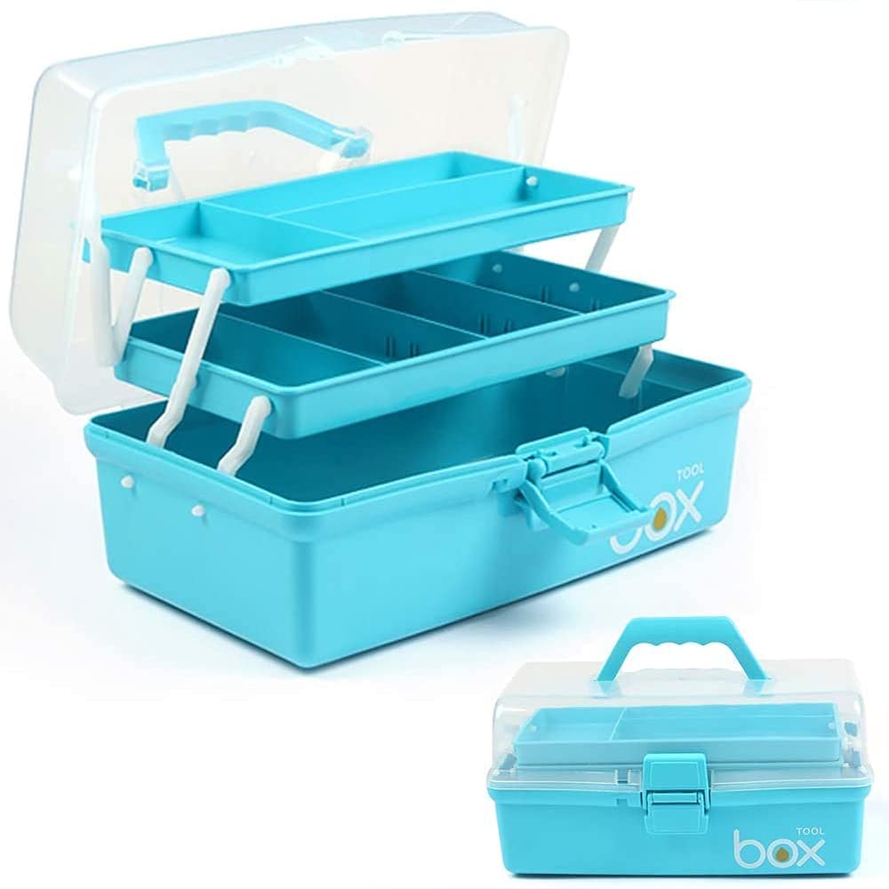 TERGOO 12in 3-Layer Plastic Craft Organizers and Storage - Image 1