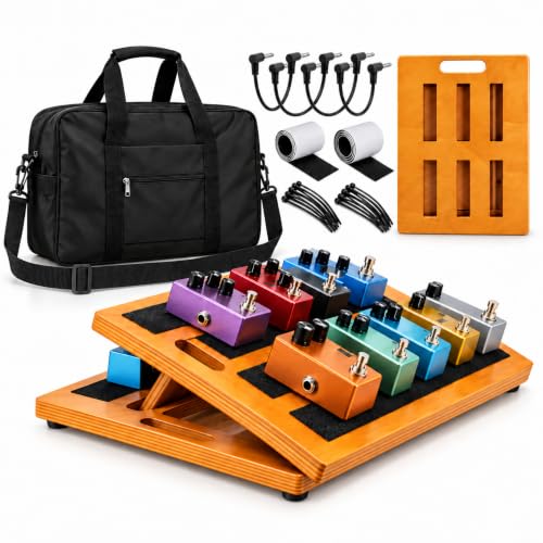 Boao Wooden Guitar Pedal Board 15.75 x 11.8 Inch | Phone & Computer - Image 2