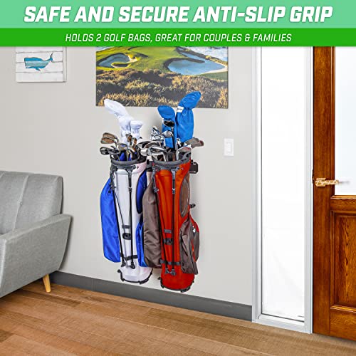 GoSports Wall Mounted Golf Bag Storage Rack - Holds 2 Golf Bags - Image 5