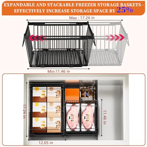 Large Freezer Organizer Bins for 10 to 20 Cu.Ft,Leak-Proof Bottom - Image 3