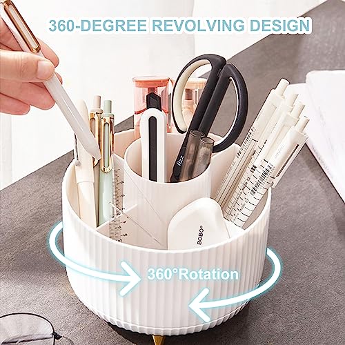 Cayxenful Pencil Holder For Desk,5 Slots 360°Degree Rotating Desk - Image 4