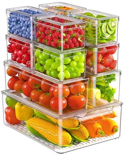 KEMETHY 11 Pack Refrigerator Organizers and Storage, Stackable - Image 2