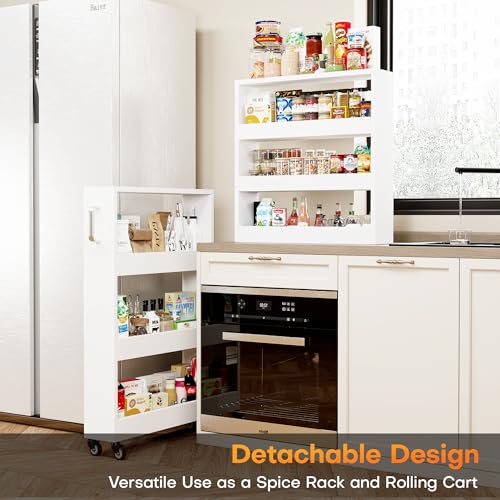 Slim Storage Cart, Lightweight 6 Tier Metal Rolling | All Products - Image 4