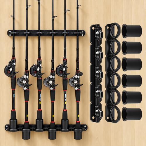 Fishing Rod Rack, Wall Mount Pole Holder for Garage Storage - Image 2