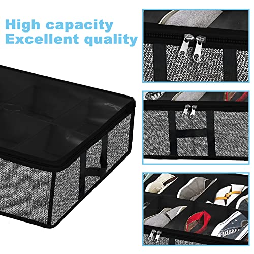 Under Bed Storage Organizer for Closet 2pc-24 Pairs Shoe Boxes - Image 4
