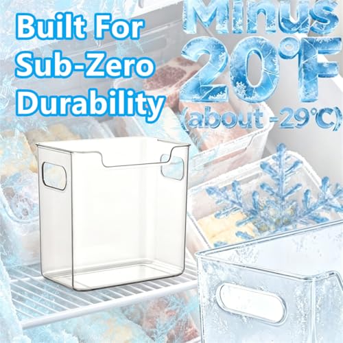 Clear Crystal Freezer Storage Bins - S/L Plastic Storage Bins - Image 6
