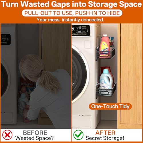 2-Pack Magnetic Laundry Organizer Slidable, Heavy Duty - Image 7