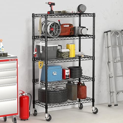 Wire Shelving, 1900lbs Capacity 5 Tier Heavy Duty NSF Wire - Image 3
