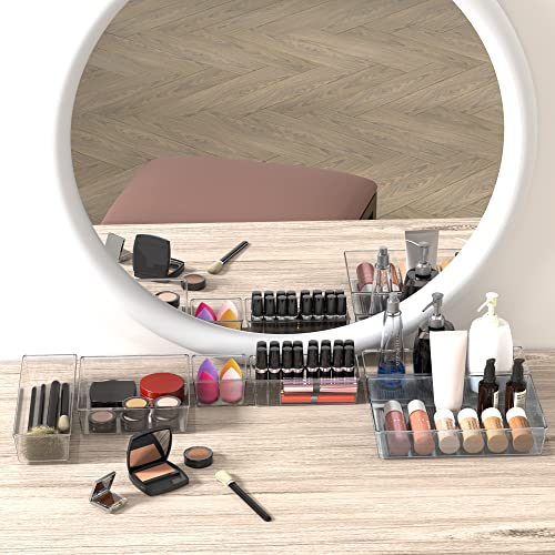 Simple Houseware 20 PCS Clear Plastic Drawer Organizers Set - Image 6
