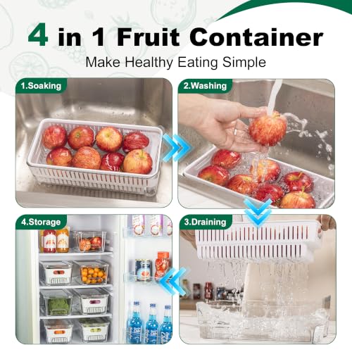 Antimbee Pull-Out Fridge Organizer Bins, 4-Pack - Image 6