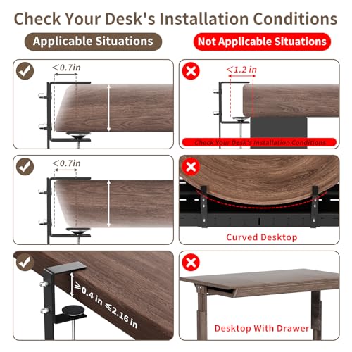 Under Desk Cable Management Tray, Expandable 25.2"–38.6" - Image 3