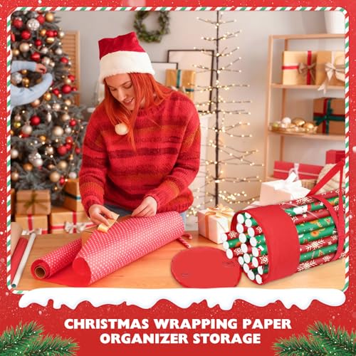 2Pack Christmas Gift Wrapping Paper Organizer Storage 40 - Image 8