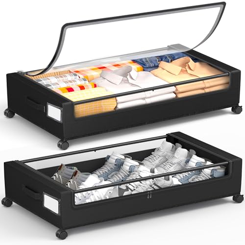 Under Bed Storage With Wheels, 2 Pack Square Contain | All Products - Image 2