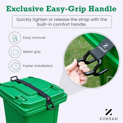 Heavy Duty Trash Can Lock Strap, Adjustable Garbage Bin - Image 4