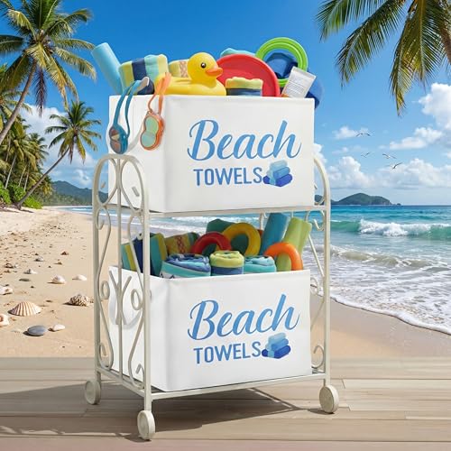 Yungyan Pool Towel Storage Basket Holder Organizer Bin - Image 3
