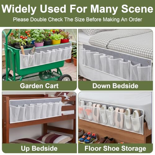 4 Pack Hanging Shoe Organizer with 32 Large Mesh Pockets - Image 7