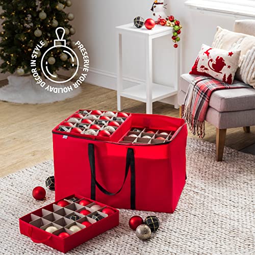 ZOBER Christmas Ornament Storage Box - Stores 200 3" - Image 4
