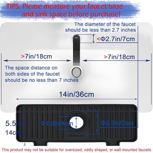 Amerner Kitchen Sink Splash Guard, 10° Large Slope & | All Products - Image 3