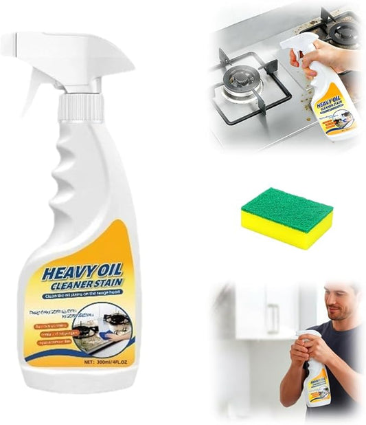Heavy Oil Multi Purpose Cleaner Stain, Effective Multi-Purpose Cleaner with Kitchen Cleaning Sponges for Household, Oven, Stove, Range Hood, Sink, Heavy Oil Cleane (1PCS)
