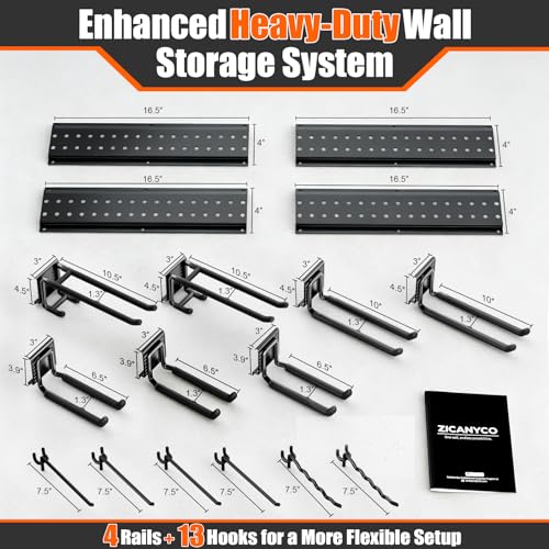 Garage Tool Organizer Wall Mount 66 inches with 13 | Home Organization - Image 4