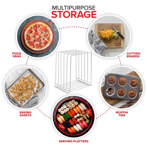 Stock Your Home White (2 Pack) Extra Tall Steel Baking Pan - Image 5
