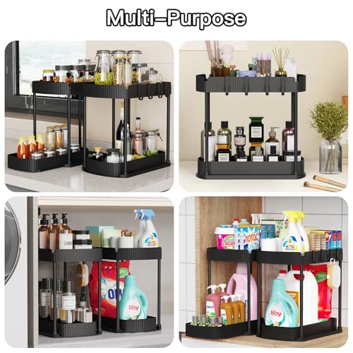 2 Packs Under Sink Pull-Out Storage Organizers, 14.8 Inches - Image 7