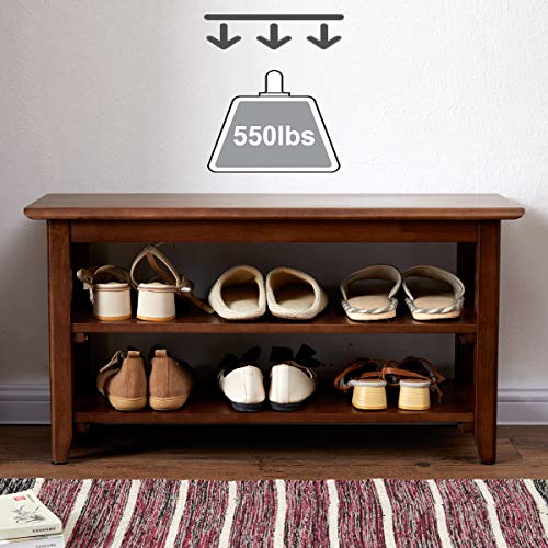 XKZG Shoe Rack Bench Wooden Shoe Storage Bench Entryway - Image 4