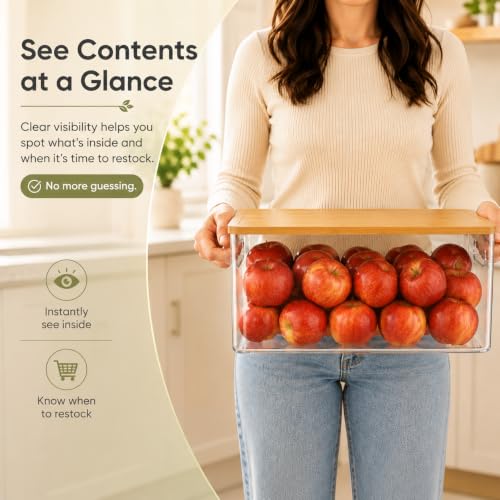 3 Pack Pantry Organizers and Storage Bins with Bambo | All Products - Image 3