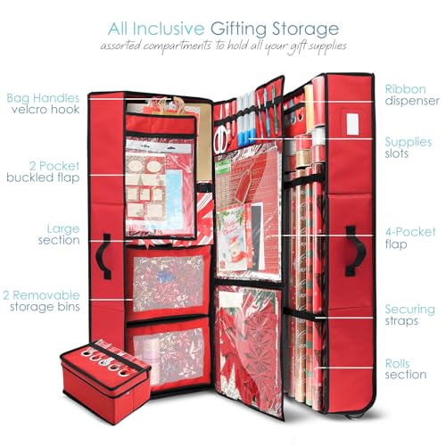 Hearth & Harbor Wrapping Paper Storage Container | Home Organization - Image 5