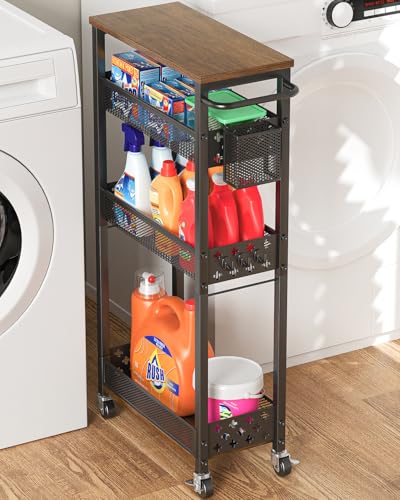 XYZLVSI 4 Tier Slim Storage Cart Laundry Room Organi | All Products - Image 2