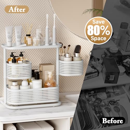 KINGRACK Metal Bathroom Counter Organizer，Rotating C | All Products - Image 7