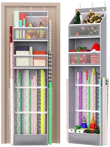Over Door Wrapping Paper Organizer Hanging – Christmas - Image 2