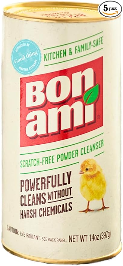 Bon Ami Polishing Cleanser Powder, 14 Ounces, Sold as 5 Pack
