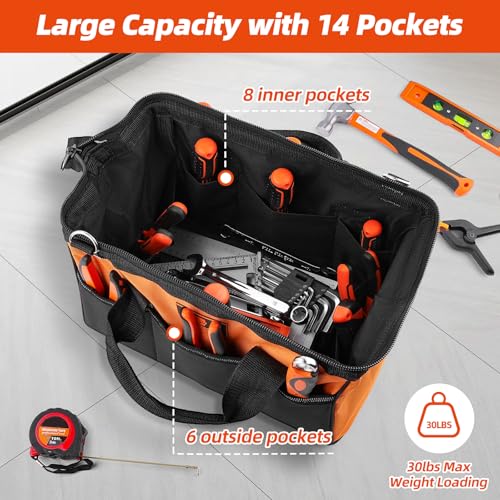 Tool Bag 14'', Thick Outer Pocket Tool Organizer Waterproof - Image 5