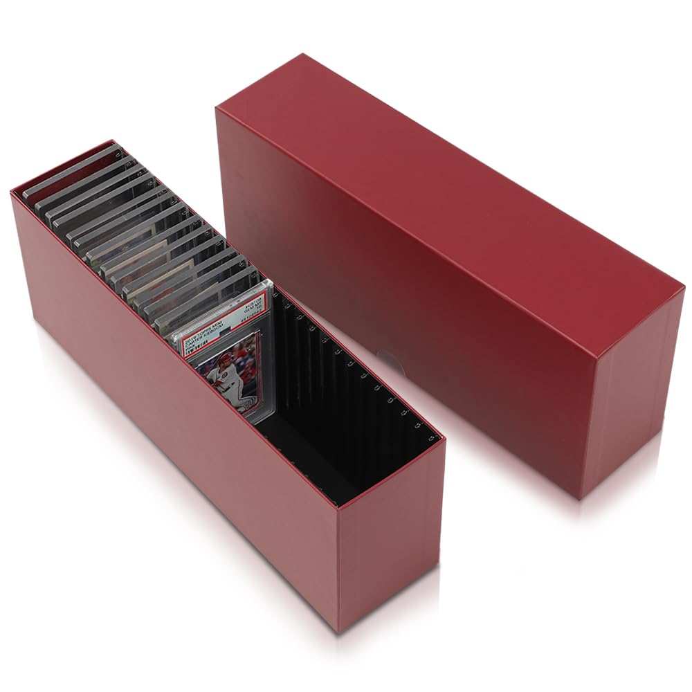 GRAND ORANGE Slotted Graded Card Boxes Hold 26 PSA Graded Cards - Image 1