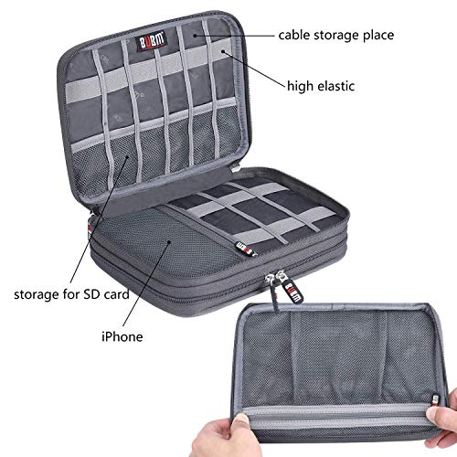 Electronic Cable Organizer Bag - Portable Travel Double Layers - Image 4