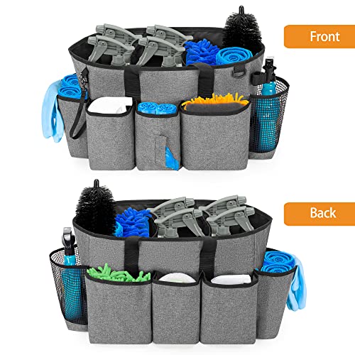 LoDrid Professional Cleaning Tote Caddy for Cleaning Supply, Gray - Image 6