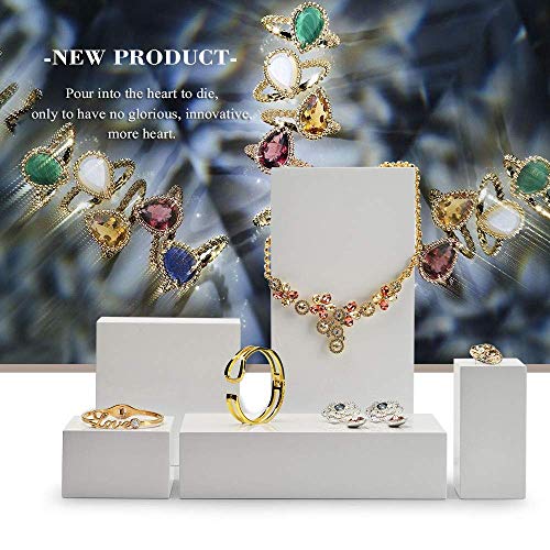 Oirlv Small White Display Riser for Jewelry,Cute Trophy Base - Image 7