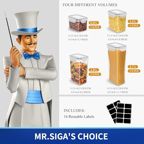 MR.SIGA 12 Pack Airtight Food Storage Container Set - Image 4
