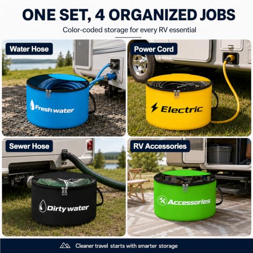 4 Pack RV Hose Storage with Zipper, Camper Hose Storage - Image 5